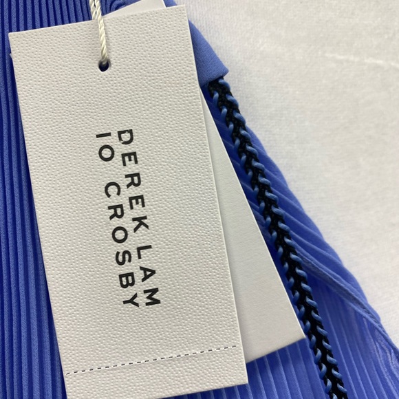 DEREK LAM 10 CROSBY Helena Puff-Sleeve Pleated Blouse - Picture 7 of 11